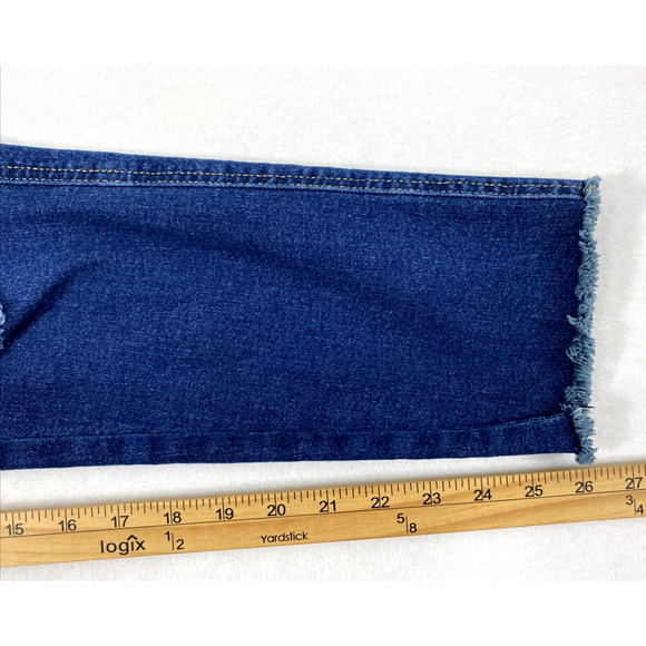 Levis Signature Jeans‎ Womens Size 12 High Rise Skinny Raw Hem Destroyed Denim - Picture 10 of 13